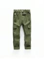 Toddler Boys' Casual Straight Leg Denim Jeans With Double Pockets