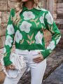 SHEIN Frenchy Women's Sweater With Flower Pattern