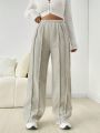 Street Fashion Casual Women's Sweatpants With Exposed Seams