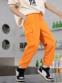 Tween Boy Flap Pocket Side Cargo Pants