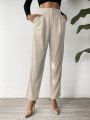 SHEIN Privé High Waist Slanted Pocket Suit Pants