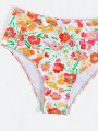 SHEIN Swim Vcay Floral Printed Bikini Swimwear Set