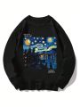 Tween Boy Slogan & Cartoon Print Pullover