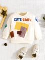 Baby Boy Letter Graphic Sweatshirt