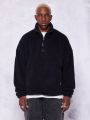 SUMWON Half Zip Borg Sweatshirt