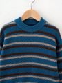 Boys' Striped Round Neck Sweater