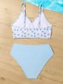 Teen Girls' Floral Printed Bikini Set