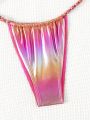 SHEIN Swim SXY Holographic Bikini Swimsuit Set With Circular Accents