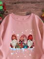 Christmas Print Thermal Lined Sweatshirt