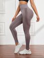 Hollow Out Wideband Waist Sports Leggings