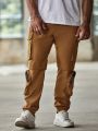 Manfinity LEGND Men Solid Zipper Detail Cargo Pants