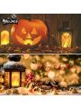 LED Flame Light Bulbs, 4 Modes Fire Light Bulbs, E26 Base Flame Bulb, Halloween Decorations Outdoor Indoor Home, Halloween Lights Bulbs (Yellow)