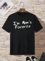 Men's Plus Size Slogan Printed T-shirt