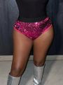 SHEIN Slayr Sparkly Mini Shorts