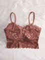 Lace Wireless Camisole Bra With Adjustable Straps