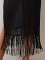 SHEIN Swim Chicsea 1pc Fringe Decoration Cover Up Dress