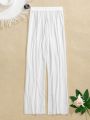 SHEIN Swim Basics Plain Cover Up Pants Without Bikini Panty