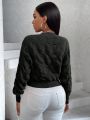 SHEIN Slayr Solid Color Round Neck Drop Shoulder Sweater