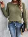 SHEIN Essnce Cut Out Wrap Cross Drop Shoulder Sweater