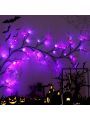 1pc Halloween Led Simulation Willow Vine Lanterns with 8 Light Modes, Halloween Decorations Indoor Outdoor Party Spider bat Shape lamp Atmosphere Decoration lamp