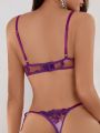 Classic Sexy Women's Embroidered Mesh Sexy Lingerie Set