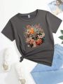 Girls' Floral Printed Short Sleeve T-shirt (big Kids)