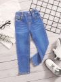 Baby Boys' (small) Slim Fit Washed Denim Jeans