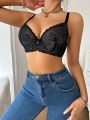 Lace Bra With Adjustable Shoulder Straps For Women