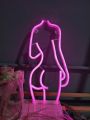 Led Neon Light Silhouette Of Woman's Back Wall Decoration For Bar, Party, Festival Atmosphere