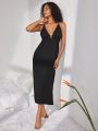 SHEIN Leisure Backless Camisole Home Dress