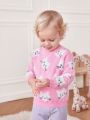 SHEIN Baby Girls Cartoon Pattern Sweater