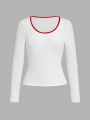 SHEIN Street Sport Color Block Round Neck Sports T-shirt