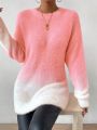 SHEIN Essnce Ombre Drop Shoulder Sweater