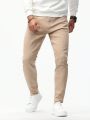 Manfinity Men Solid Slant Pocket Skinny Jeans