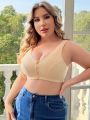 Plus Size Solid Color Wireless Bra