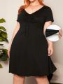 SHEIN CURVE+ Women's Plus Size Simple V-neck Dress