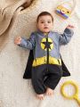 SHEIN Baby Boy'S Superhero Cape Style Outfit To Save The World