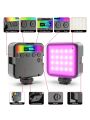 Altson Magnetic RGB Led Video Light LED Camera Light 360°Full Color Portable Photography Lighting Whit 3 Cold Shoe,2000mAh Rechargeable CRI 96+/2500-9900K/13 Scene (Black)