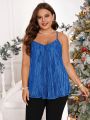 SHEIN Clasi Women's Plus Size Pleated Camisole Top