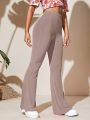 SHEIN Essnce High Waist Flare Leg Pants