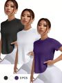 SHEIN Women's Drop Shoulder Short Sleeve Sport T-shirt