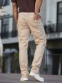 Men Slant Pocket Straight Leg Jeans