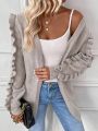 SHEIN Essnce Ruffle Trim Open Front Cardigan