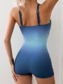 SHEIN Swim Vcay Women's One-Piece Swimsuit In Gradient Color