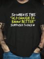 Men Plus Slogan Graphic Tee