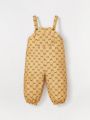 Cozy Cub Baby Girl Solid Pullover & Allover Print Overall Jumpsuit & Hat