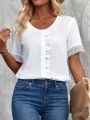 Ladies' Lace Patchwork Shirt