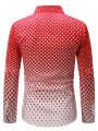 Men'S Polka Dot Print Gradient Shirt