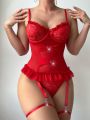 Women's Lace Butterfly Bow Sexy Lingerie Set