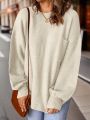 Plus Size Long Sleeve Sweater With Pockets